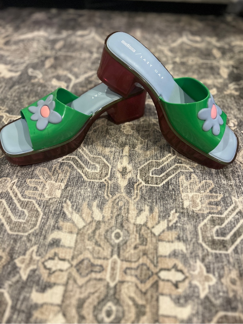 MELISSA + LAZY OAF Shape Platform Heel Sandals